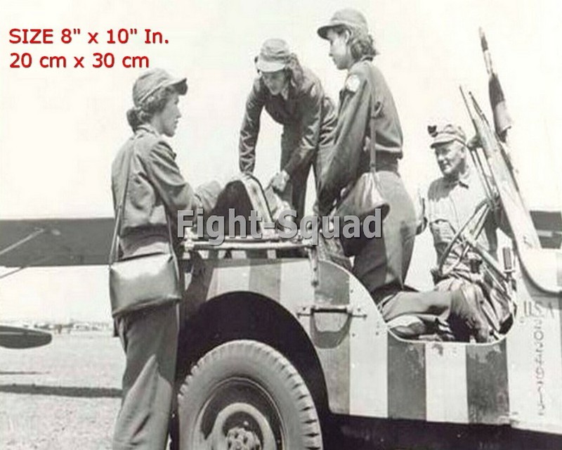 WW2 Picture Photo WASP in a Jeep with uniform 6288 8x10in