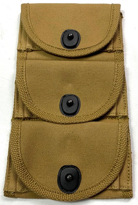 WWII US M1938 REVOLVER PISTOL 3 CELL AMMO POUCH