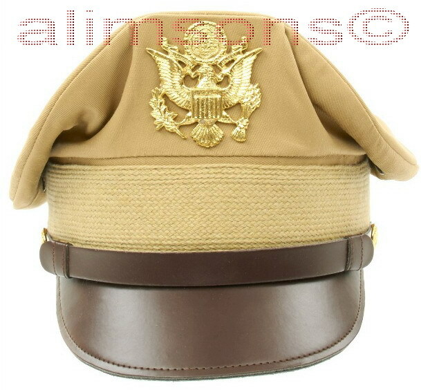 U.S. WWII Officer Visor Air force Crusher Cap in Summer Issue Khaki gallery