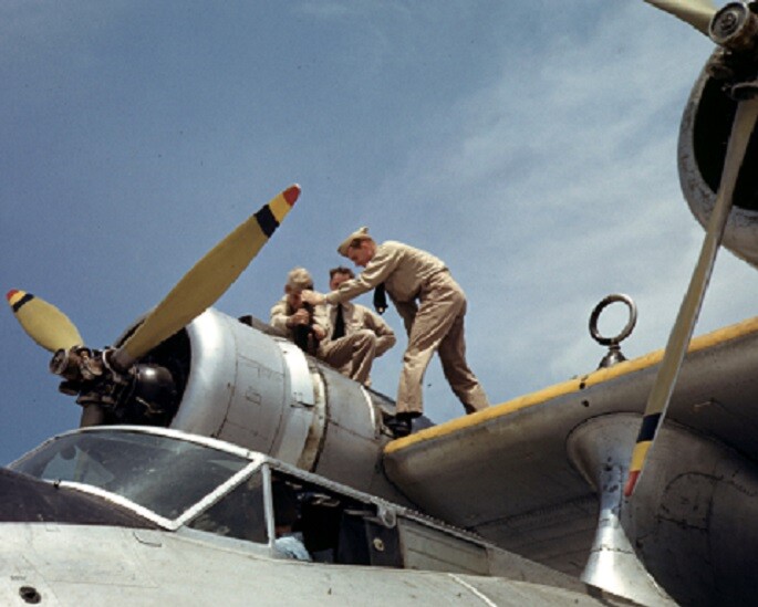U.S. Navy Consolidated PBY Catalina Flying Boat Aircraft WWII 8×10 Photo 224a