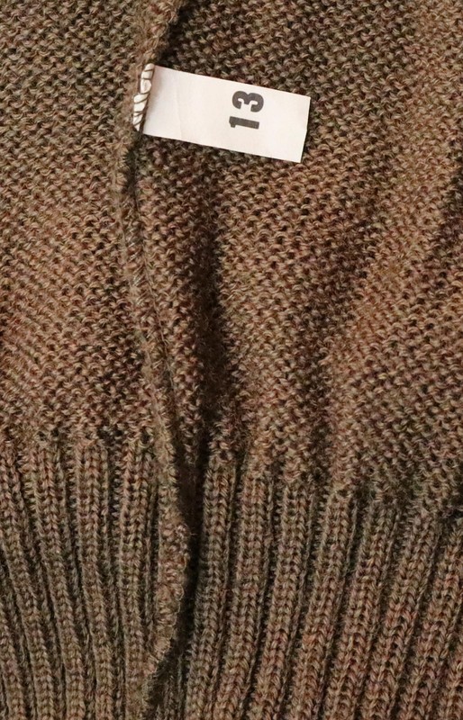 NICE ORIGINAL U.S. ARMY 1990 DATED OLIVE DRAB WOOL 5 BUTTON SWEATER gallery