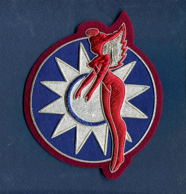 Bullion AVG 3rd HELLS ANGELS Flying Tigers 6" AAC USAF CBI P-40 Squadron Patch