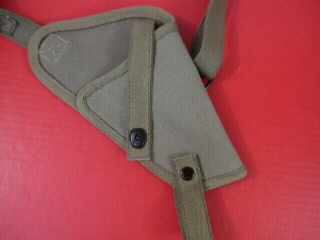 WWII US Army M3 Style OD Canvas Shoulder Holster - S&W Victory .38 Rev. - Repro gallery