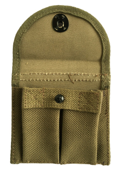 (PACK OF 2) U.S WW2 M1 Carbine Buttstock Magazine Pouch WWII Ammo Pouch OD Green gallery