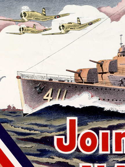1942 "Join the Navy - Free the World" Vintage Style WW2 Poster - 24x32 gallery