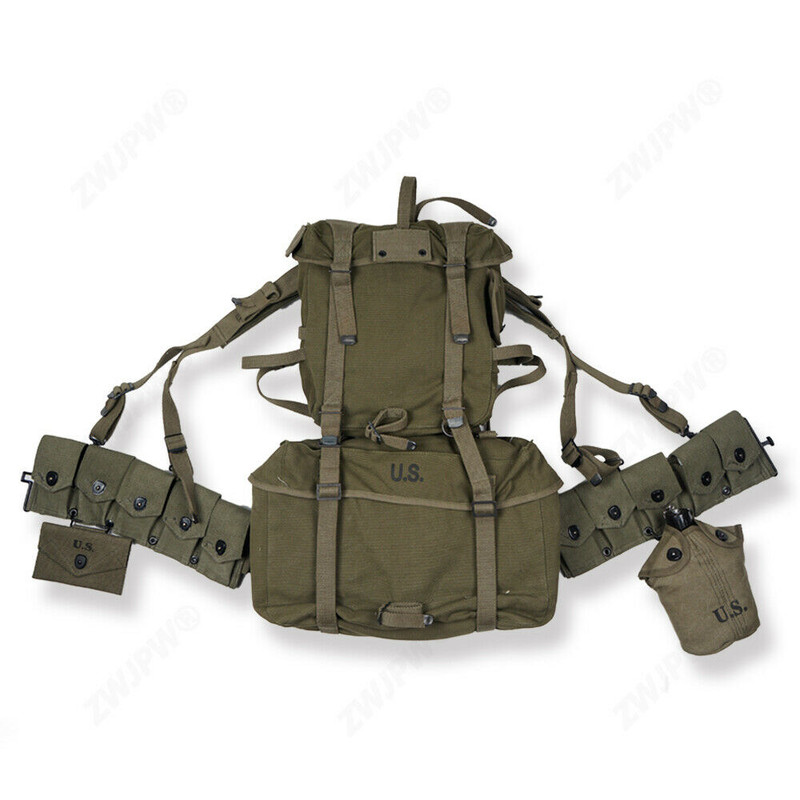 Army WWII Korean War Army Soldier M1945 Field Combat Cargo Bag Pack Equipment gallery