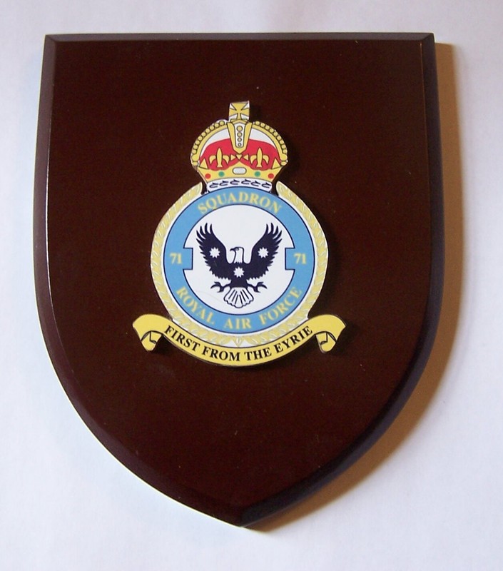 UK Britain Squadron Royal US Air Force Volunteer RAF 71 BEF Eagle Plaque Crest S