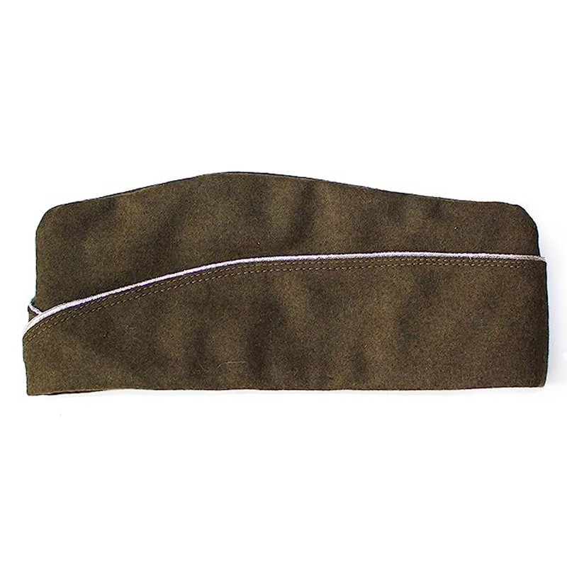 WWII US Airborne Officer Cap Silver Piping Wool Hat Size 7 3/8 New Made Repro gallery
