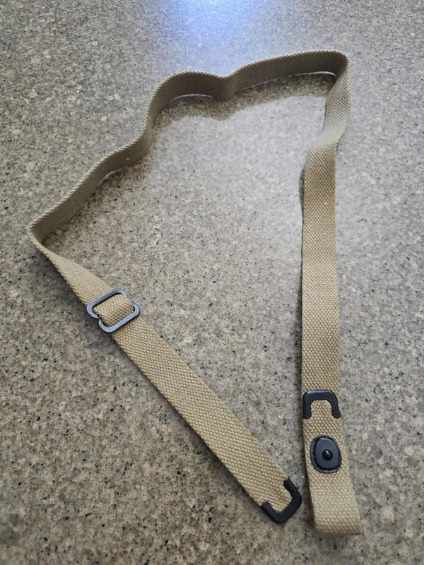 USGI WW2 .30 M1 Carbine Sling, Oiler, & Buttstock Pouch Khaki Dated 1942 gallery