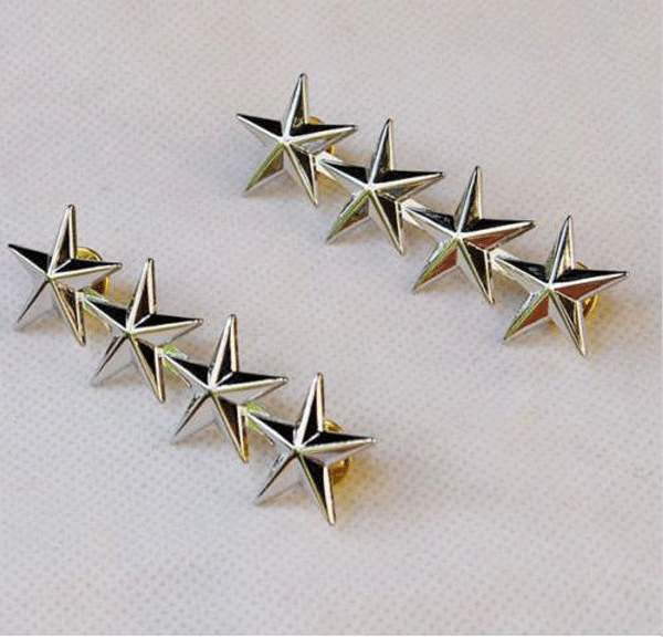 WW2 Pair Of US Army Officer 4 Star General Rank Badges Pin Large – US091 gallery