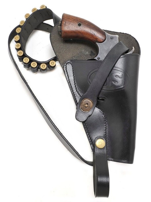 US M3 Victory Revolver Pilots Shoulder Holster Prem Black Leather Shell Loops gallery