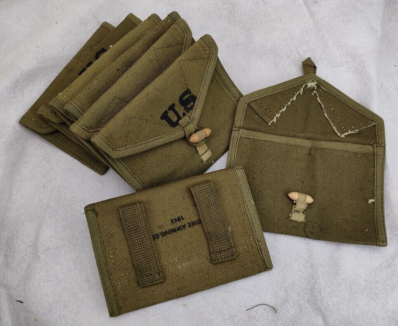 10PCS WWII US ARMY USMC FIRST AID 1943 CANVAS AMMO POUCH 1ST AID GEAR gallery