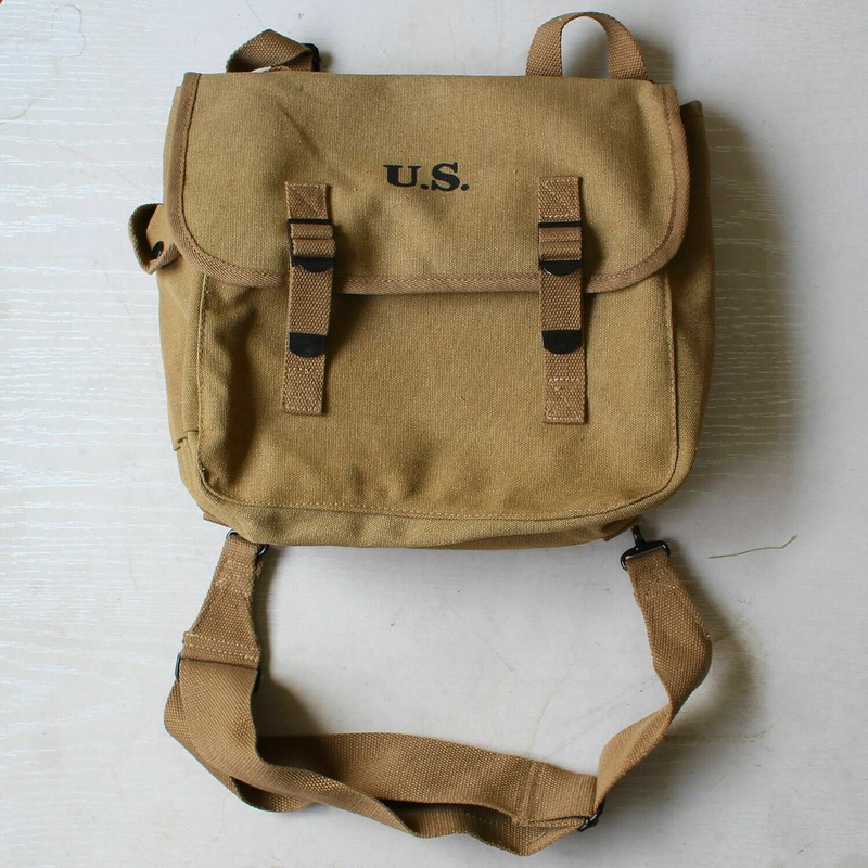 WW2 US M36 Military General Purpose Bread Bag/Flax Backpack Musette Haversack