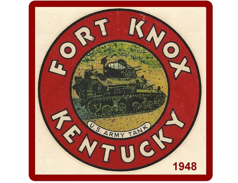 1948 Ft. Knox Kentucy Tank Refrigerator / Tool Box Magnet Man Cave
