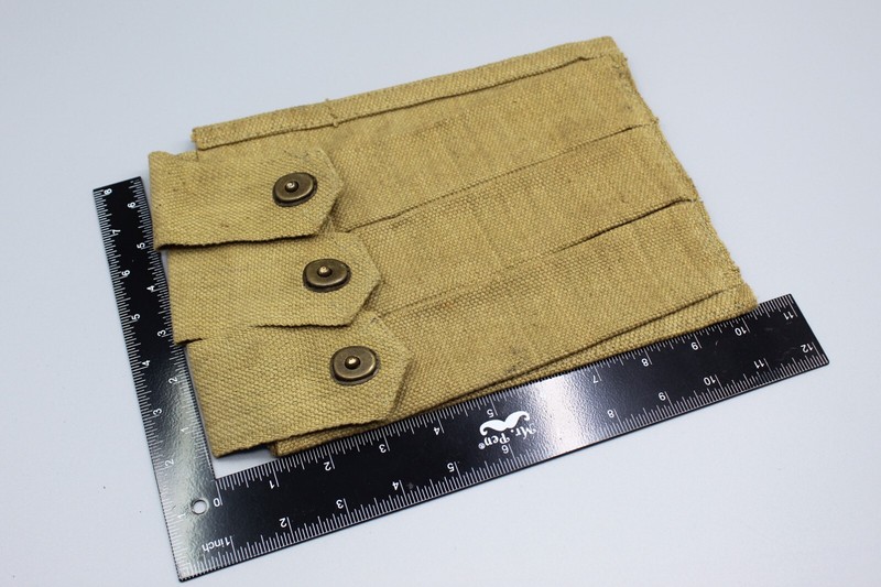 REPRODUCTION: US Army 3 Pocket Magazine Beige Canvas Pouch . FLU3338 gallery