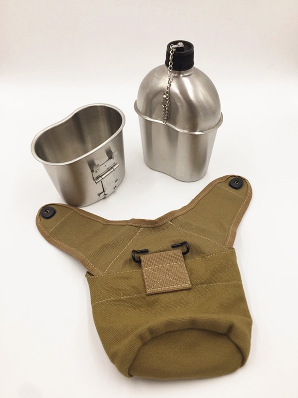 US ARMY USMC CANTEEN 2ND PATTRN DUAL PURPOSE KETTLE WITH COVER SET gallery
