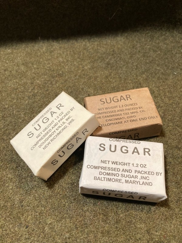 WWII US Army,USMC K-Ration, 10-in 1, 5-in 1 Compressed sugar box lot (3)