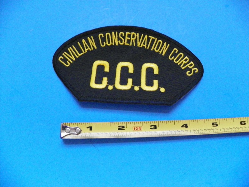 WWII U.S. STYLE HAT INSIGNIA "CIVILIAN CONSERVATION CORPS-C.C.C." PATCH
