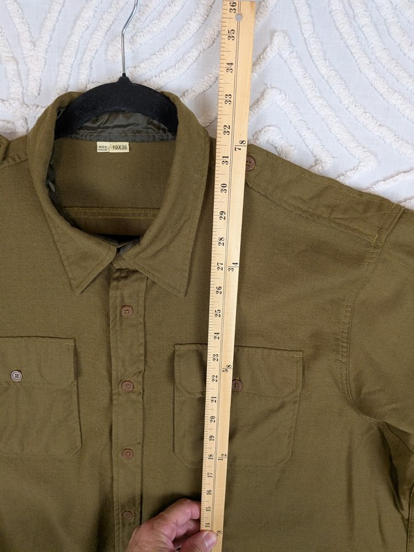 Reproduction WHAT PRICE GLORY WW2 Army Wool Field Shirt Mens XXL 19x36 100% Wool gallery
