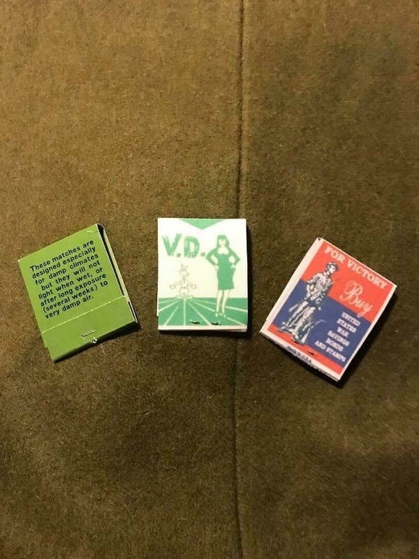 WWII US Army,USMC K-Ration,C-Ration GI set of match books