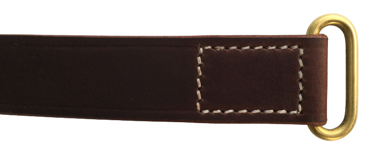WW2 M1 Garand 1907 Oil Pull-Up Drum Dyed Copper Leather Sling-DARK BROWN gallery