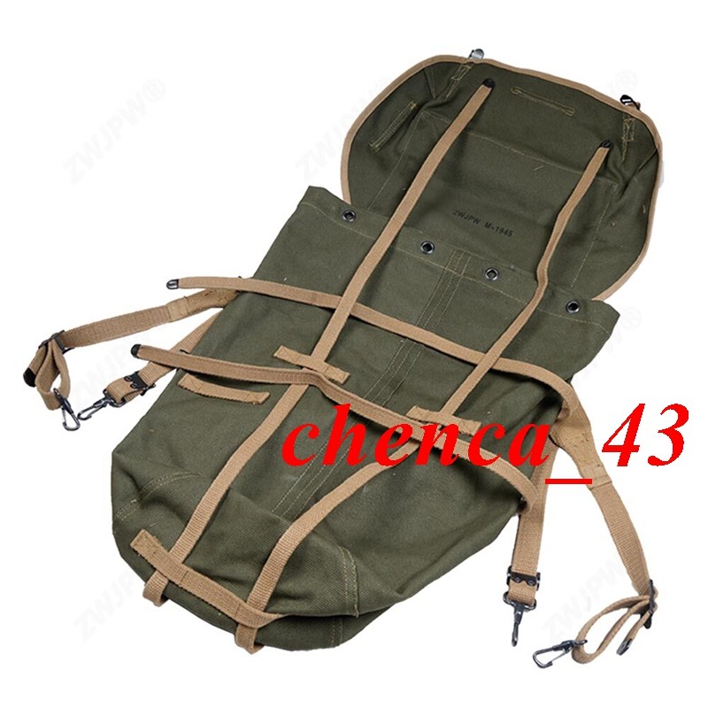 WWII US Army M1943 Field Pack Canvas 10th Mountain Outdoor Reproduction Backpack gallery
