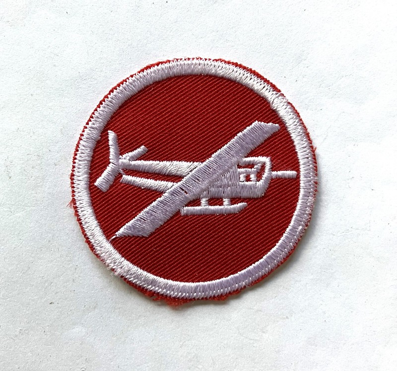 WWII US Army Glider officer cap patch, red base good replica