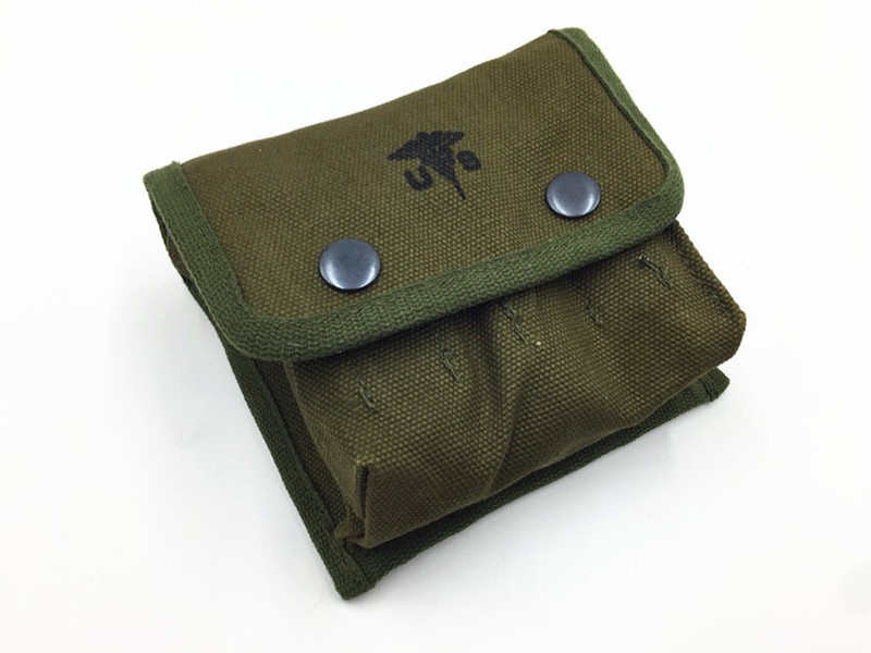 WW2 US MILITARY ARMY M2 M1945 GUNGLE FIELD FIRST AID KIT POUCH BAG WITH ICON gallery