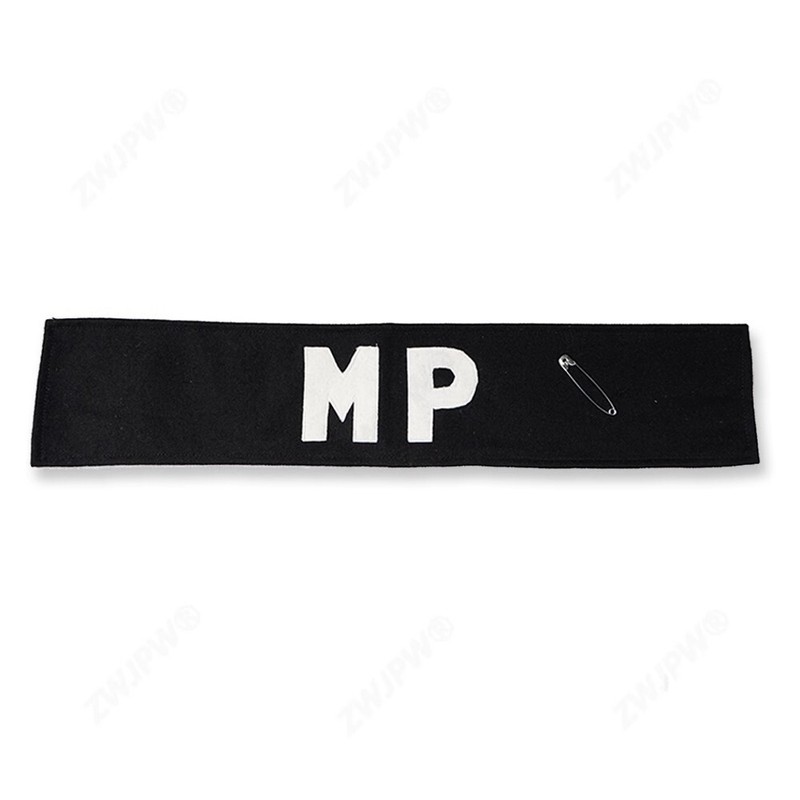 AMERICAN MP ARMBAND US Military Police Army Costume Uniform Black White Repro
