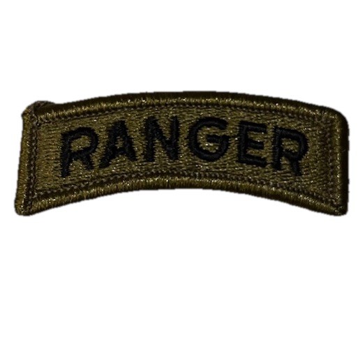 US Army Ranger Tab with a hook fastener