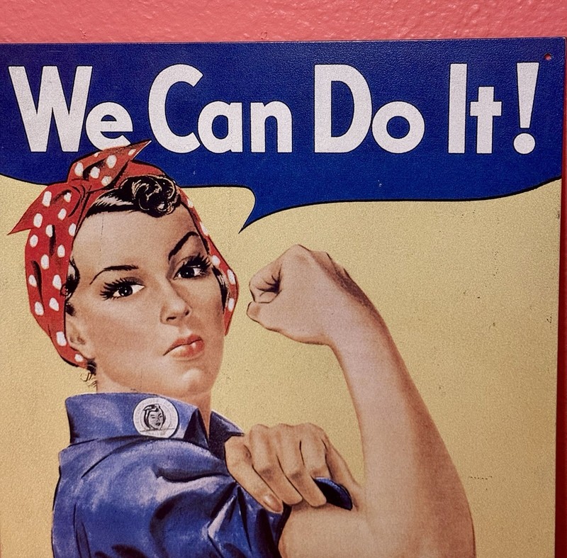 Metal Rosie The Riveter Poster Decor Wall Sign War Memorabilia Reproduction gallery