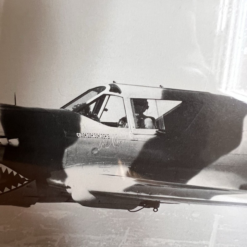 WWII Curtiss P-40 Warhawk Shark Mouth Fighter Photo Framed 8.5x10.5 Vintage gallery