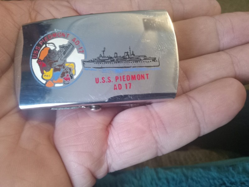 U.S.S. Piedmont A D 17 Zippo Belt Buckle