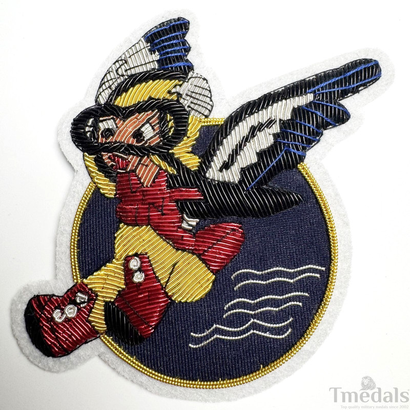 WASP Women's Air Force Service Pilots WW2 Fifinella Patch Woman Brass Wire Repro gallery