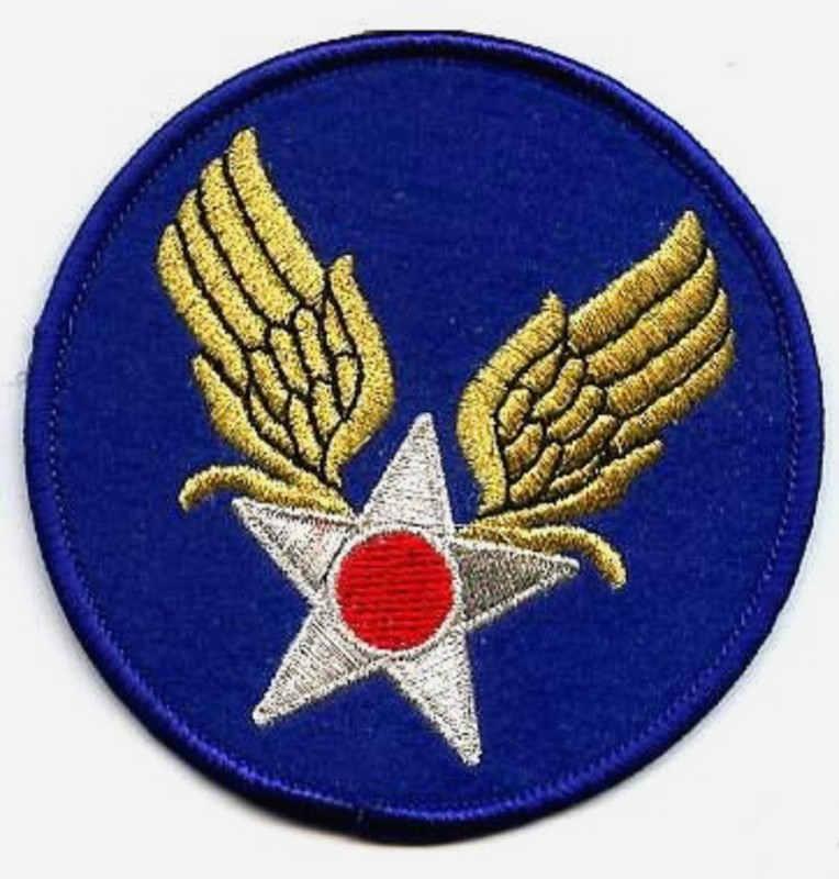 WWII US ARMY AIR FORCE INSIGNIA COLLECTIONS: AAF WWII iron/sew-on INSIGNIA PATCH