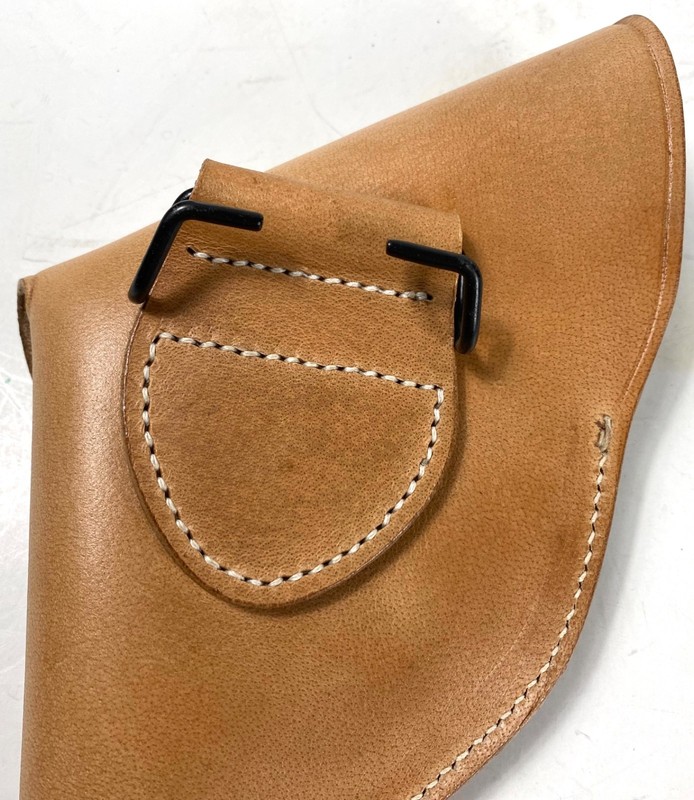WWII US ARMY S&W VICTORY .38 PISTOL BELT HOLSTER-RAW NATURAL gallery