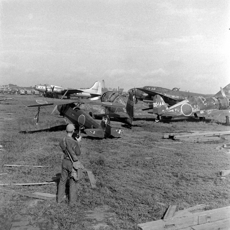 WW2 WWII Photo World War Two / Japanese Aircraft on Airfield in Japan 1945