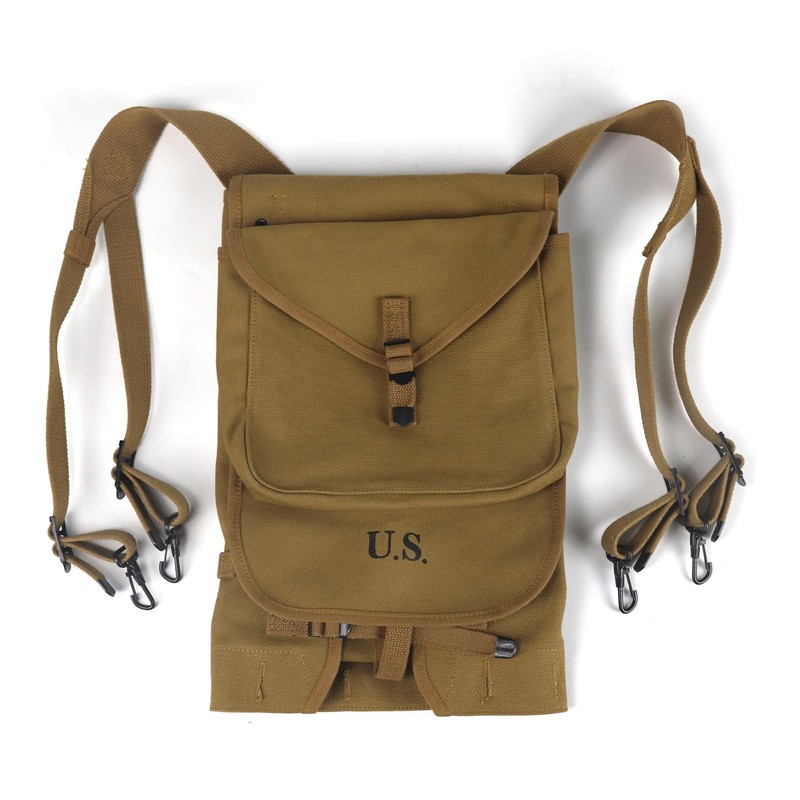 WW2 WWII US M1928 Haversack Canvas Backpack - Military Reproduction Gear gallery