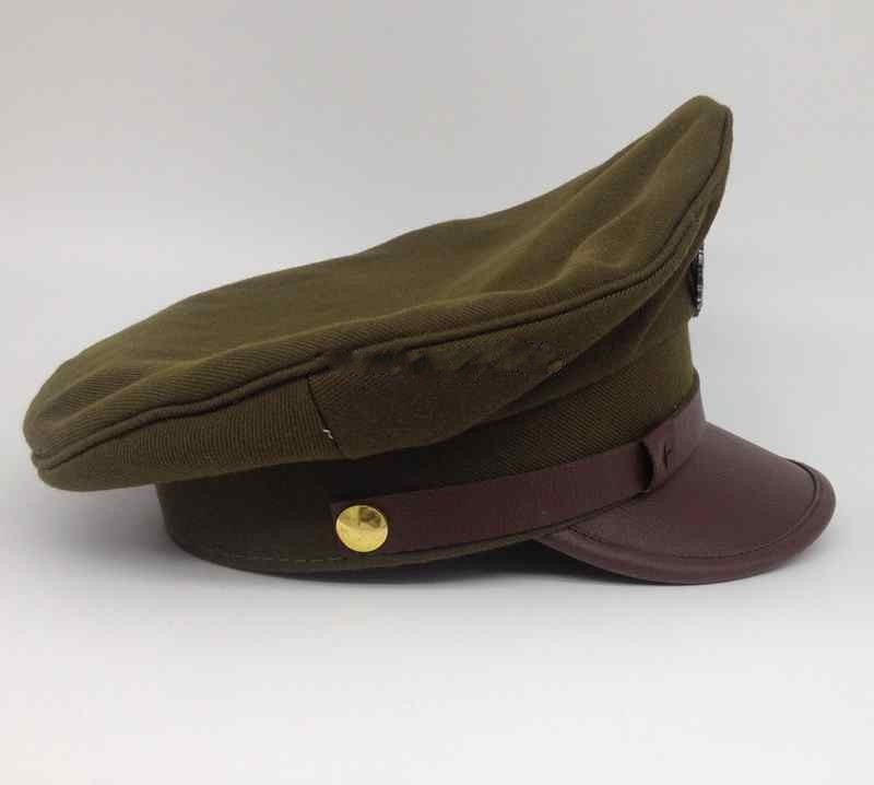 WWII US ARMY AIR CORPS FORCE MILITARY HAT OFFICER WIDE BRIM HAT CAP SIZE L gallery