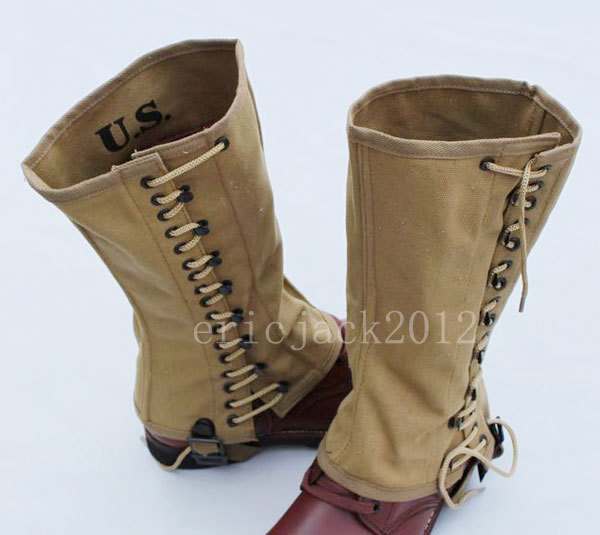 WWII US ARMY PUTTEE LEGGINGS LEG WRAPPINGS GAITERS CANVAS gallery