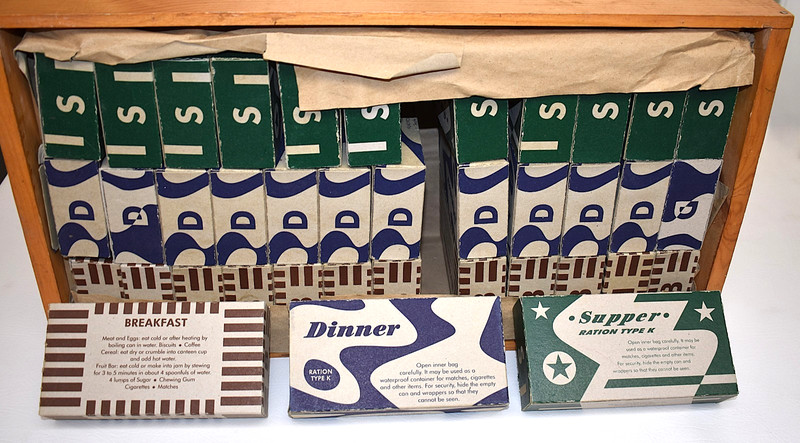 Repro WW2 US Army Field 38pc Pack Empty K Ration Morale Units PATTEN Reenact War gallery
