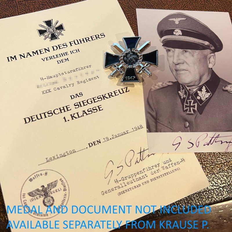 George Patton as American General and German Gruppenfuhrer- signed photograph gallery