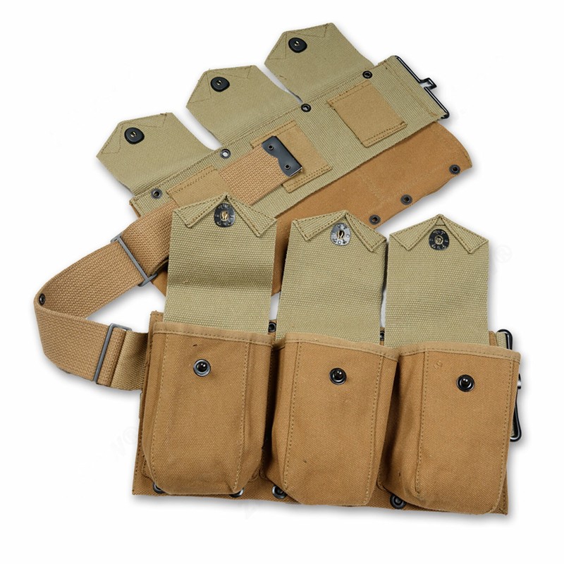 WWII U.S. Army Military M1937 BAR Magazine Belt Pouch Canvas