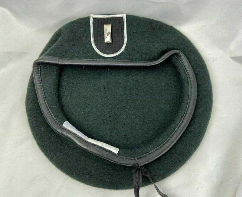 7-1/2 US ARMY 5TH SPECIAL FORCES GROUP BLACKISH GREEN First Lieutenant BERET CAP