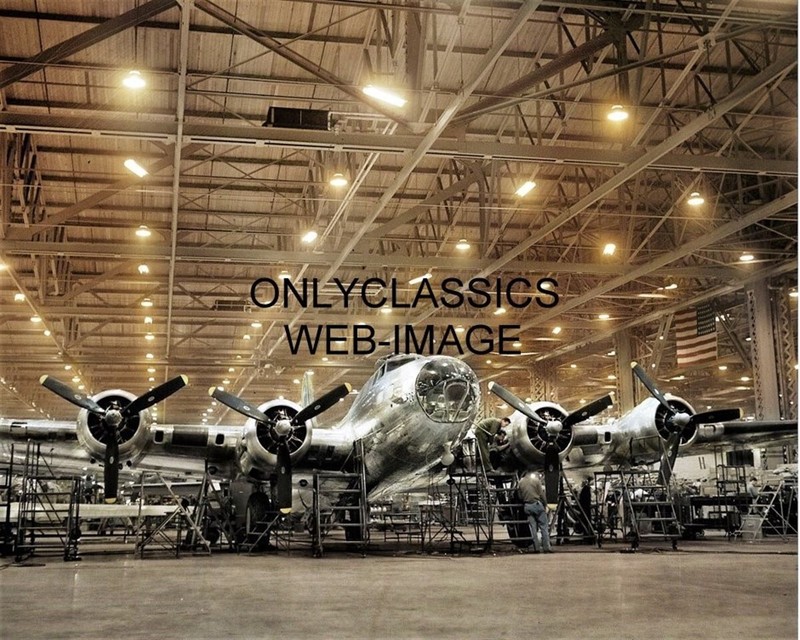 1942 B-17F FLYING FORTRESS BOMBER USAAF COLOR 8X10 PHOTO WORLD WAR TWO AVIATION