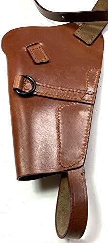 WWII .38 Pistol M3 Victory Revolver Shoulder Holster, Brown Tanker, Fits K Frame gallery