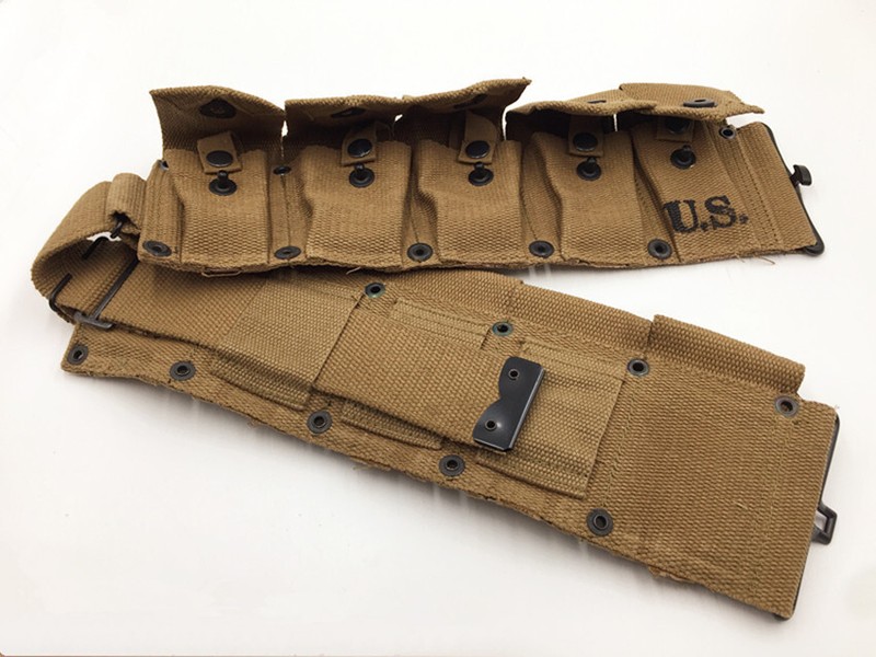 WW2 US ARMY EQUIPMENT M36 BAG BELT FIRST AID KIT AND 0.8L KETTLE X- TYPE STRAPS gallery