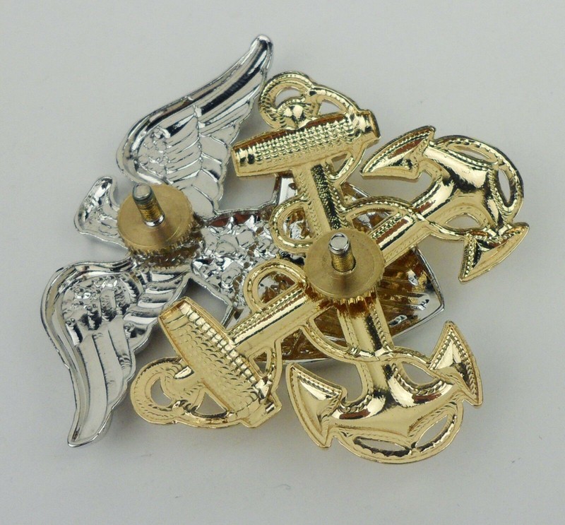 WW2 US USN Navy Officers Cap Hat Badge Pin badge Alloy Insignia-US118 gallery