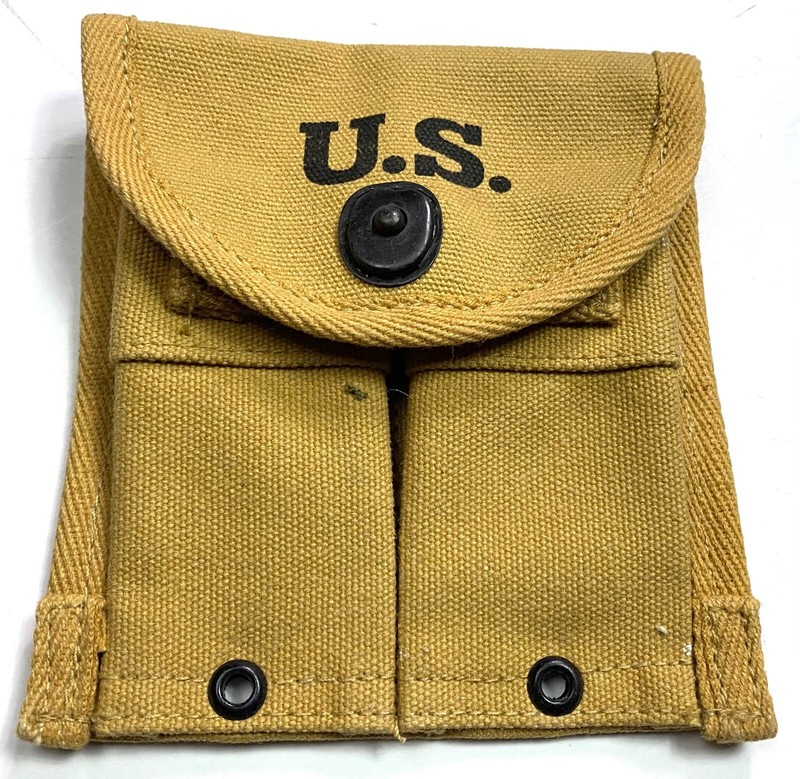 WWII M1 CARBINE RIFLE 15RD EQUIPMENT BELT AMMO POUCH-KHAKI
