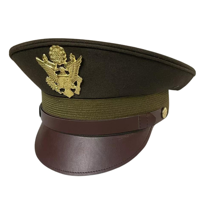 U.S. WWII Officer Visor Crusher Cap: Winter (OD Green)- All Size gallery